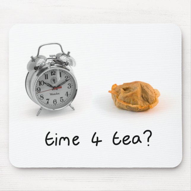 photograph and hand written "time 4 tea" mousepad (Front)