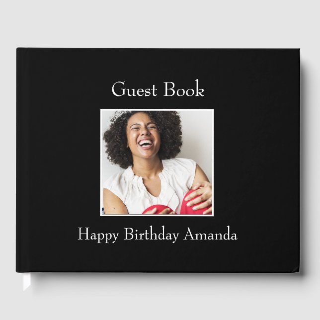 Photograph Frame, Custom Photo – Personalized Guest Book (Front)