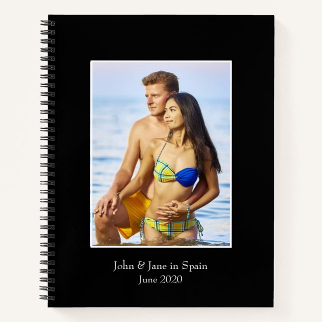 Photograph Frame, Custom Photo – Personalized Notebook (Front)