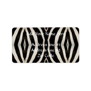 Photograph of a real Zebra's Fur Label