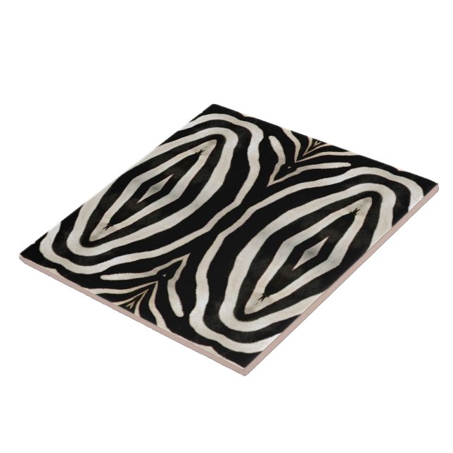 Photograph of a real Zebra's Fur Tile (Side)