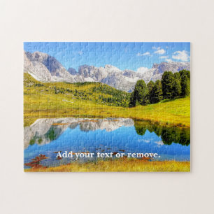 Photograph of a scenic mountain landscape, jigsaw puzzle