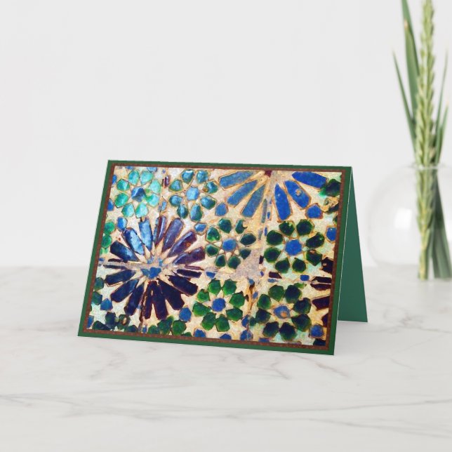Photograph of antique tiles from Sintra, Portugal. Holiday Card (Front)