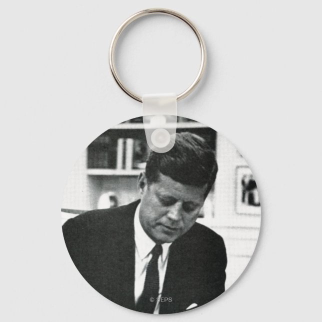 Photograph of John F. Kennedy 2 Keychain (Front)