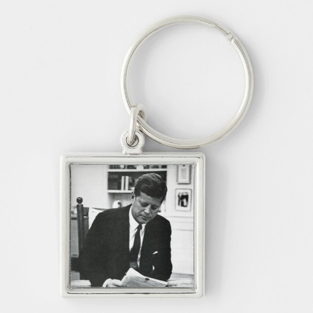 Photograph of John F. Kennedy 2 Keychain (Front)