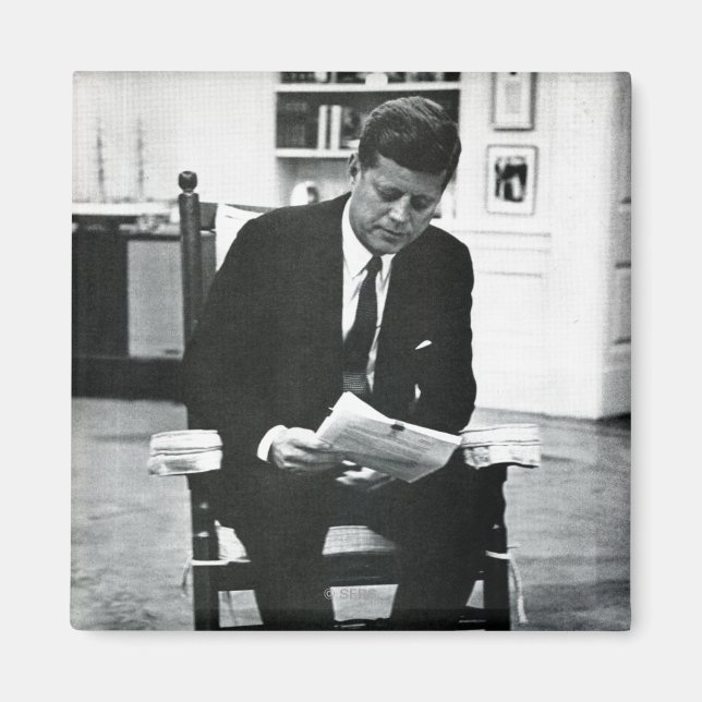 Photograph of John F. Kennedy 2 Magnet (Front)