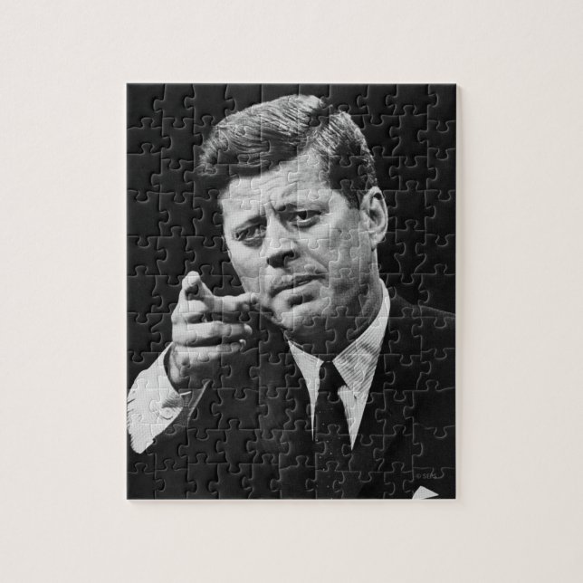 Photograph of John F. Kennedy 3 Jigsaw Puzzle (Vertical)