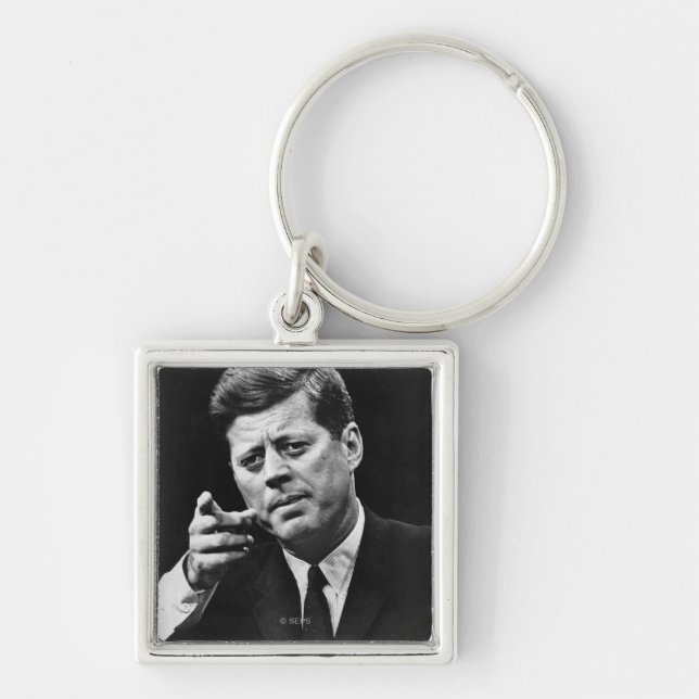 Photograph of John F. Kennedy 3 Keychain (Front)