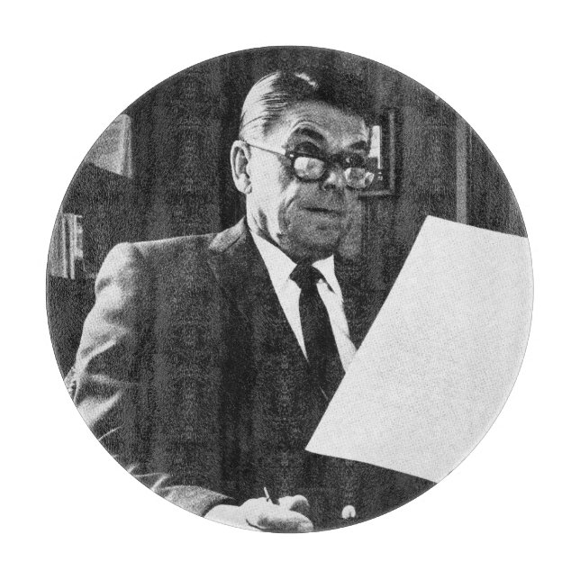 Photograph of Ronald Reagan Cutting Board (Front)
