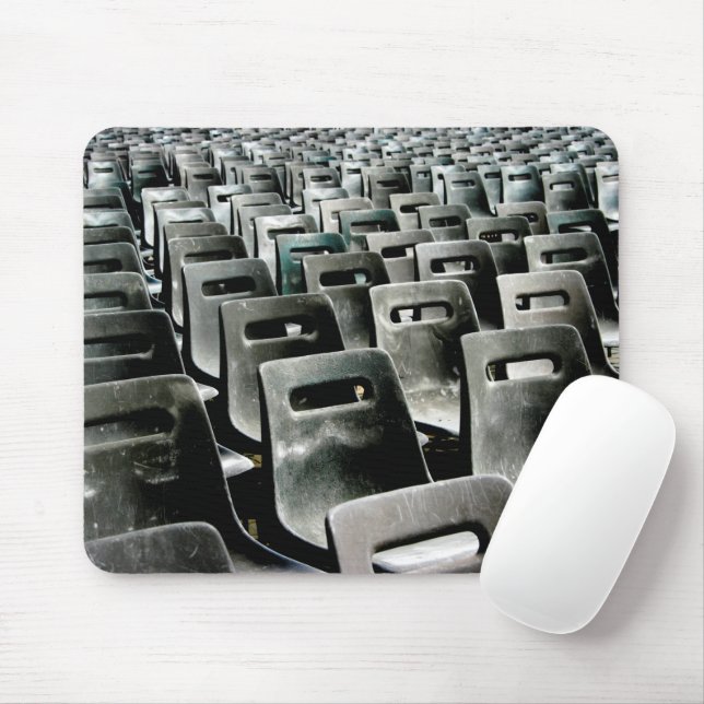 Photograph Sea of Grey Chairs in St. Peter Square Mouse Pad (With Mouse)