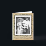 Photograph Template Wedding Anniversary Congrats<br><div class="desc">Vintage aged paper style card template for a wedding photo or other treasured photograph of the happy couple. Fun template with curly loopy border and the words “it’s been HOW many years?!” A fun milestone anniversary card with your nostalgic photo. Great for a bride and groom celebrating their 30th, 40th,...</div>