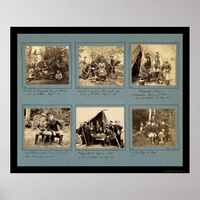 Photograph Vignettes with Custer 1862 Poster (Front)