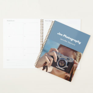 Photographe bleu sur mesure