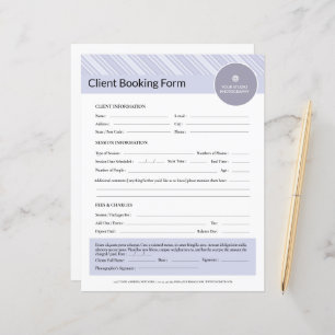 Photographe Client Formulaire de contrat Modèle