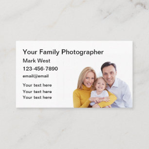 Photographe de famille Carte de visite simple