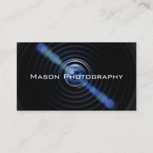 Photographe noir Lens Carte de visite
