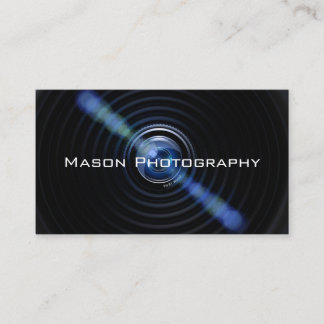 Photographe noir Lens Carte de visite