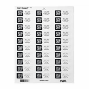 Photographe QR Code blanc & noir Adresse de retour