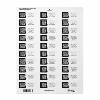 Photographe QR Code blanc & noir Adresse de retour