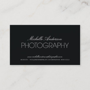PHOTOGRAPHE SLEEK CARTE DE VISITE PHOTOGRAPHIQUE