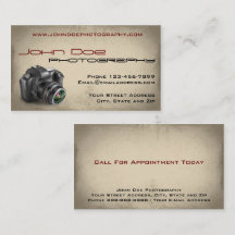 Photographe Studio Carte de visite
