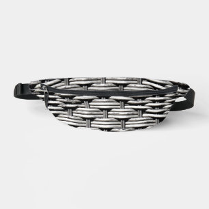 Photographed braid, abstract and interesting grey fanny pack