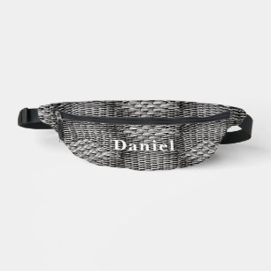 Photographed braid, abstract and interesting grey fanny pack