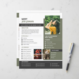 Photographer About Me Page