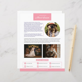 Photographer About Me Page Template 