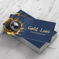 Photographer Abstract Gold Lens Navy Photography