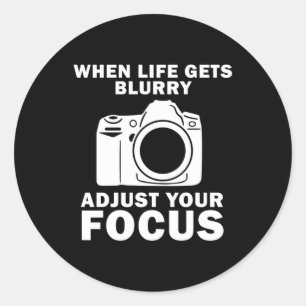 Photographer Adjust Your Focus Classic Round Sticker