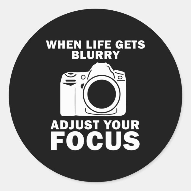 Photographer Adjust Your Focus Classic Round Sticker (Front)