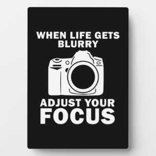 Photographer Adjust Your Focus Plaque