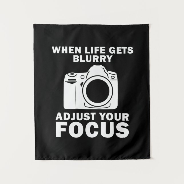 Photographer Adjust Your Focus Tapestry (Front)