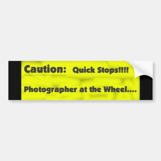 Photographer at the Wheel Bumper Sticker