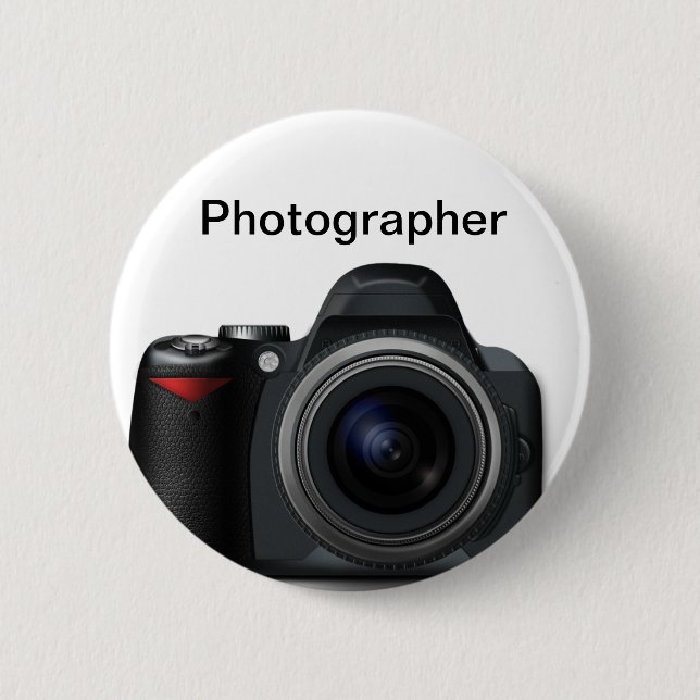Photographer Badge 2 Inch Round Button (Front)