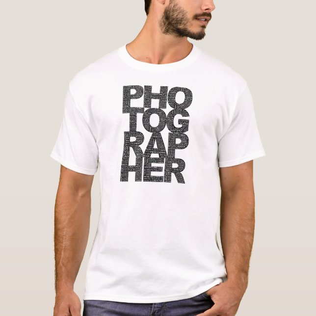 Photographer - Black Text T-Shirt (Front)