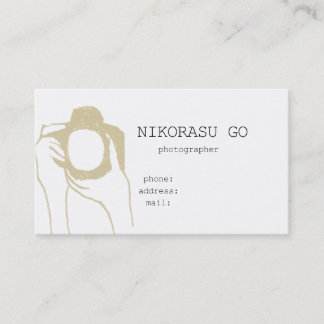 photographer business card