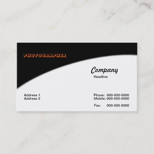 Photographer Business Card (Front)