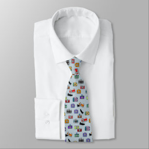 Photographer Camera Art Patterned Tie