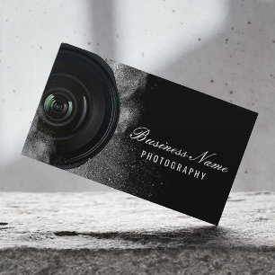 Photographer Camera Black & White Photography Business Card