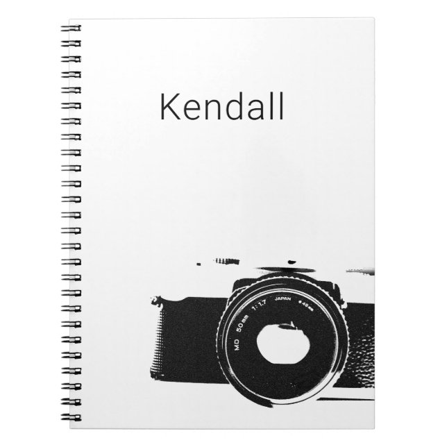 Photographer camera graphic Personalized Notebook (Front)