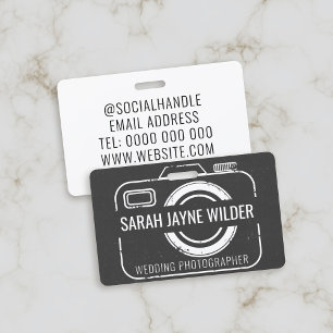 Photographer Camera Icon Wedding Business Badge
