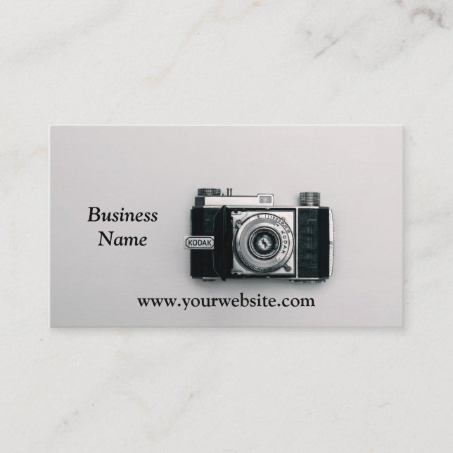 Photographer Camera Vintage Business Card (Front)