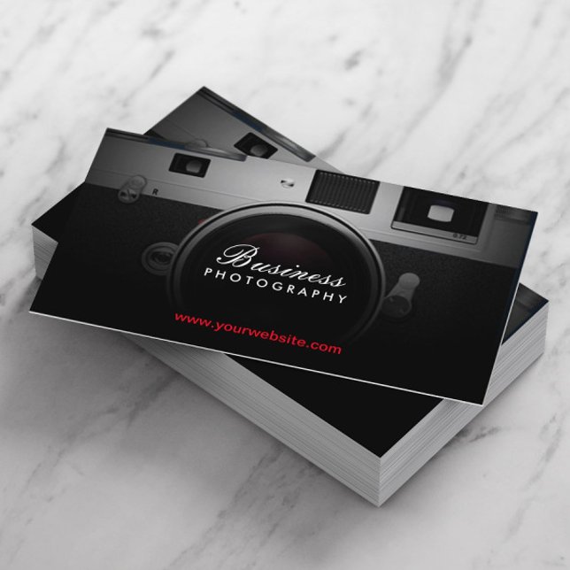 Photographer Classic Camera Modern Photography Business Card (Creator Uploaded)