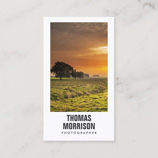 Photographer Custom Photography Business Card (Front)
