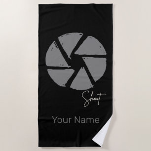 Photographer Design Vintage Aperture Retro Camera Beach Towel