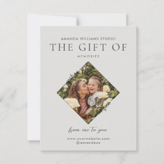 Photographer Gift Card Certificates