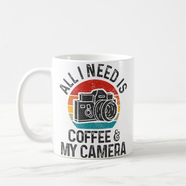Photographer Gift Coffee  Camera Funny Vintage Pho Mug (Left)