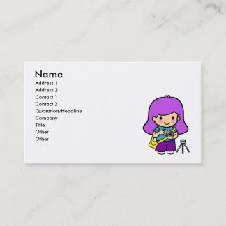 Photographer Girl Business Card